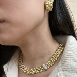 Preowned Roberto Coin Appassionata earrings 18k yellow gold.